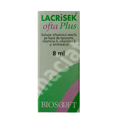 Lacrisek Ofta Plus picaturi, 8 ml, Biosooft