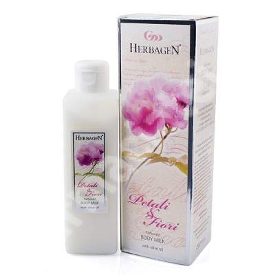 Lapte de corp parfumat petale si flori, 200 ml, Herbagen