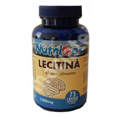 Lecitina, 1200 mg, 75 capsule, Nutrimas