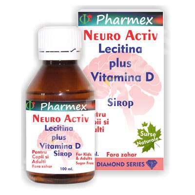 Lecitina Plus Vitamina D Neuro Activ sirop, 100 ml, Pharmex 