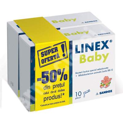 Linex Baby, 10+10 plicuri, Sandoz