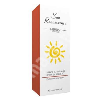 Lotiune de protectie solara SPF 40, 100 ml, Sun Renaissance