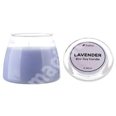 Lumanare parfumata Eco-Soy Lavender, 350 ml, Sabio