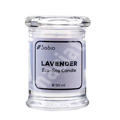 Lumanare parfumata Eco-Soy Lavender, 90 ml, Sabio