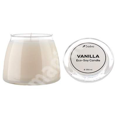 Lumanare parfumata Eco-Soy Vanilla, 350 ml, Sabio