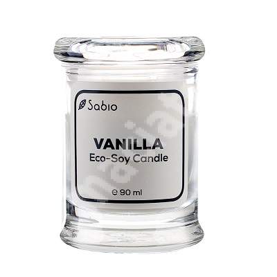 Lumanare parfumata Eco-Soy Vanilla, 90 ml, Sabio
