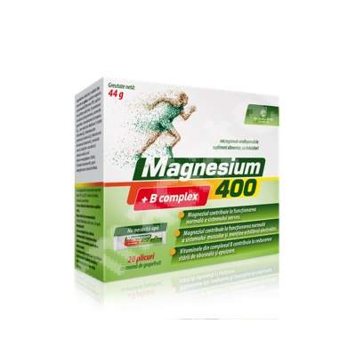 Magnesium 400 + B Complex, 20 Plicuri, Alkaloid : Farmacia Tei