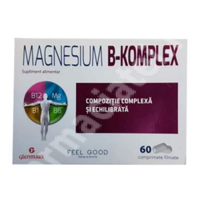 Magnesium B-Komplex, 60 comprimate, Glenmark