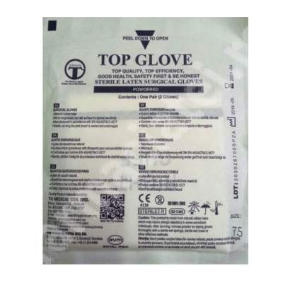 Manusi chirurgicale sterile,, marimea 7.5, 1 pereche, Top Glove