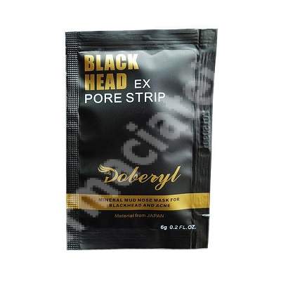 Masca neagra cu minerale Black Hean Ex Pore Strip, 6 g, Doberyl