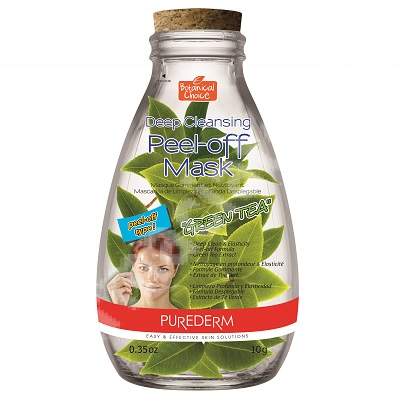 Masca peel-off pentru curatare profunda si elasticitate cu extract de Ceai Verde Botanical Choice, 10 g, Purederm