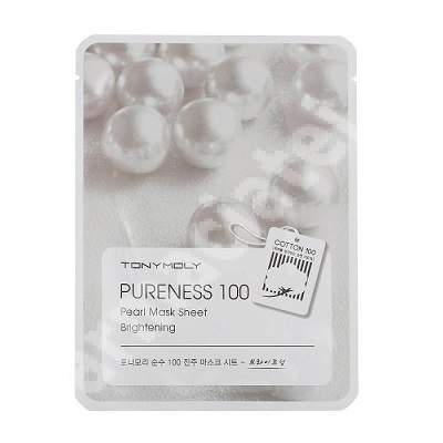 Masca pentru luminozitate cu perla PURENESS 100, 21 ml, TONYMOLY