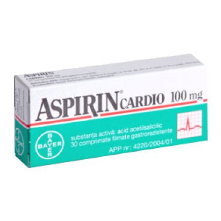 Aspirin Cardio, 100 mg, 28 comprimate gastrorezistente, Bayer