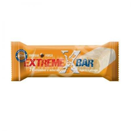 Baton proteic energizant Extreme cu aroma de iaurt si piersici, 46 g, Gold Nutrition