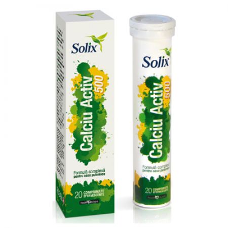 Calciu Activ 500 Solix, 20 comprimate efervescente, Health Advisors