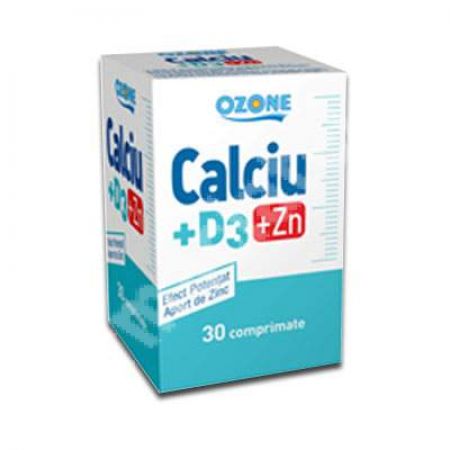 Calciu+D3+Zn, 30 comprimate, Ozone Laboratories