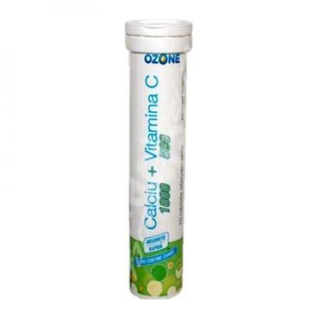 Calciu + Vitamina C, 10 tablete efervecente, Ozone Laboratories