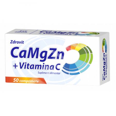CaMgZn + Vitamina C, 50 comprimate - Zdrovit