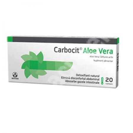 Carbocit cu Aloe Vera, 20 comprimate, Biofarm