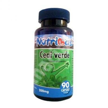 Ceai Verde, 200 mg, 90 capsule, Nutrimas