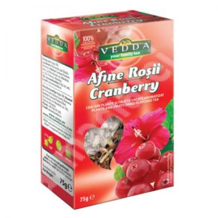 Ceai din fructe intregi cu afine rosii, 75 g - Vedda