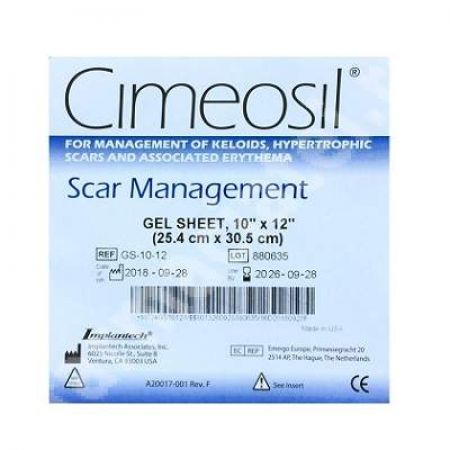 Cimeosil Scar Management Gel Sheet, 25.4 cm x 30.5 cm, Implantech