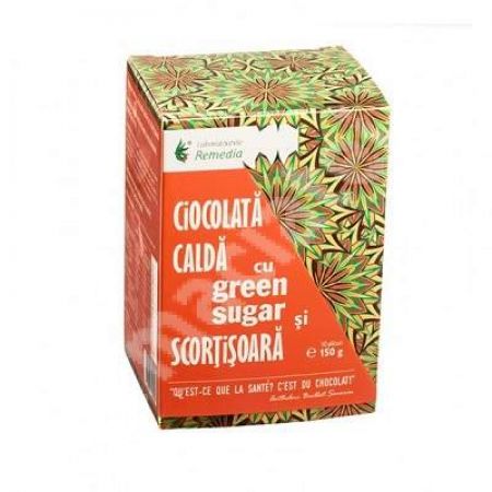 Ciocolata calda cu Green Sugar si Scortisoara, 10 plicuri, Remedia
