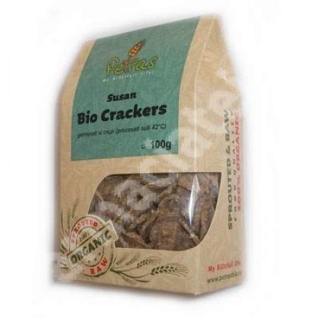 Crackers Bio cu susan, 100 g, Petras Bio
