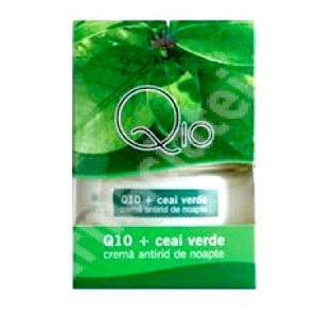 Crema antirid de noapte Q10 si ceai verde, 50 ml, Cosmetic Plant