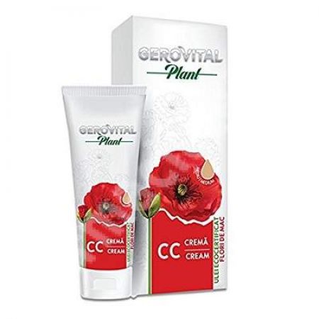 Crema CC cu ulei de flori de mac Plant, Mediu, 50 ml, Gerovital