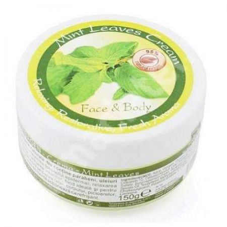 Crema de corp si fata Mint Leaves, 150 g, Herbagen