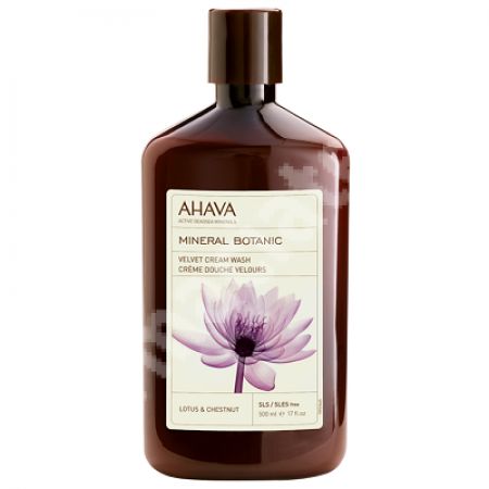 Crema de dus cu Floare de Lotus si Castan Mineral Botanic, 500 ml, Ahava