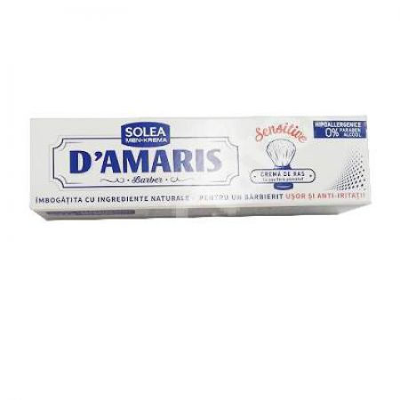 Crema de ras - Sensitive, D'Amaris Barber, 60 g, Solea Laboratories
