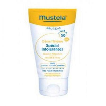 Crema minerala Mustela Sun cu dubla protectie SPF +50, 50 ml, Mustela