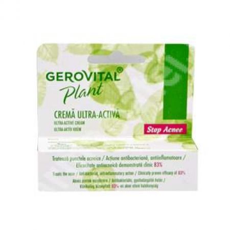 Crema ultra-activa pentru ten acneic Plant Stop Acnee, 15 ml, Gerovital
