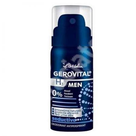 Deodorant antiperspirant H3 Men Seductive, 40 ml, Gerovital