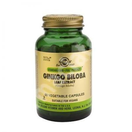 Extract din frunze de Ginkgo Biloba, 60 capsule, Solgar