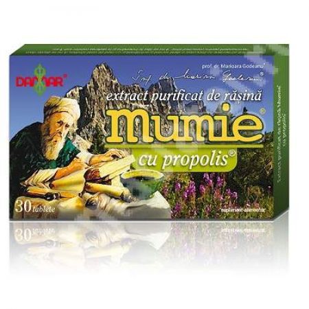 Extract purificat de rasina Mumie cu Propolis, 30 tablete, Damar General Trading