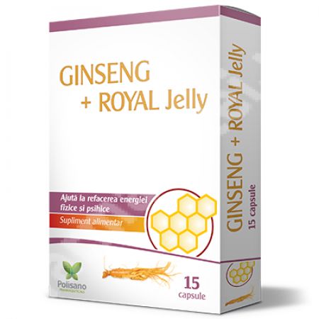 Ginseng+Royal Jelly, 15 capsule, Polisano