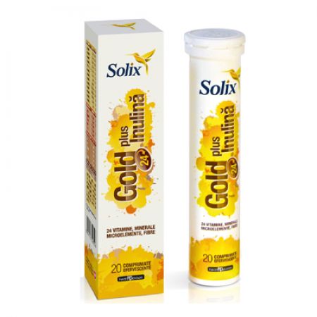 Gold plus Inulina Solix, 20 comprimate effervescente, Health Advisors