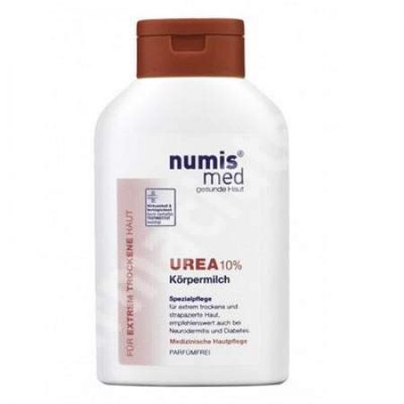 Lapte de corp dermatocosmetic cu Uree 10% pentru piele uscata si foarte uscata, 300 ml, NumisMed  