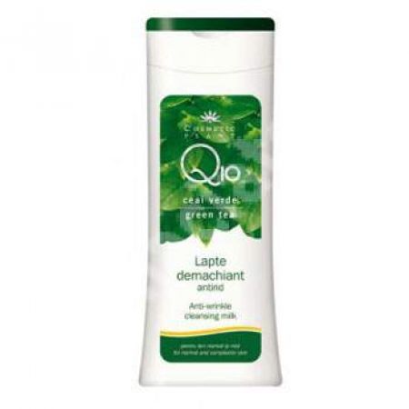 Lapte demachiant antirid Q10 si ceai verde, 200 ml, Cosmetic Plant