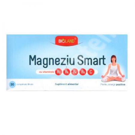 Magneziu Smart Bioland, 30 comprimate, Biofarm