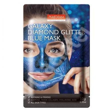 Masca peel-off Galaxy Diamond Glitter Blue, 10 ml, Purederm