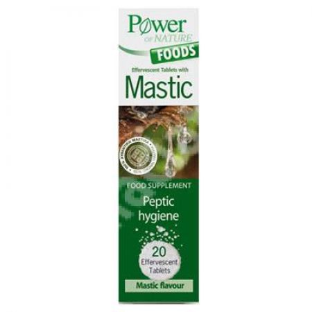 Mastic grecesc igiena digestiva, 20 tablete efervescente, Power Of Nature