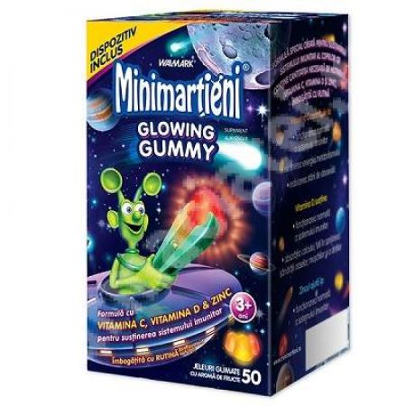Minimartieni Glowing Gummy, 50 jeleuri, Walmark