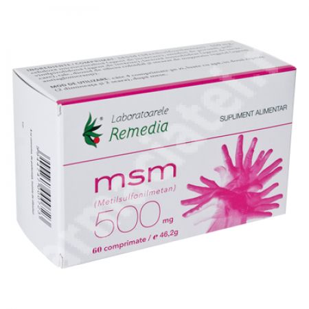 Msm 500 mg, 60 comprimate, Remedia