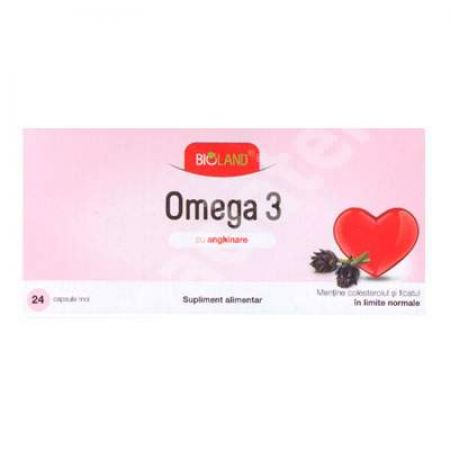 Omega 3 cu anghinare Bioland, 24 capsule, Biofarm
