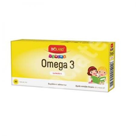 Omega 3 cu Lecitina Bioland Junior, 30 capsule, Biofarm