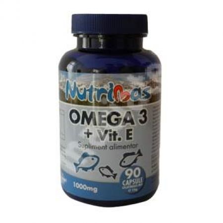 Omega 3 + Vitamina E, 1000 mg, 90 capsule, Nutrimas